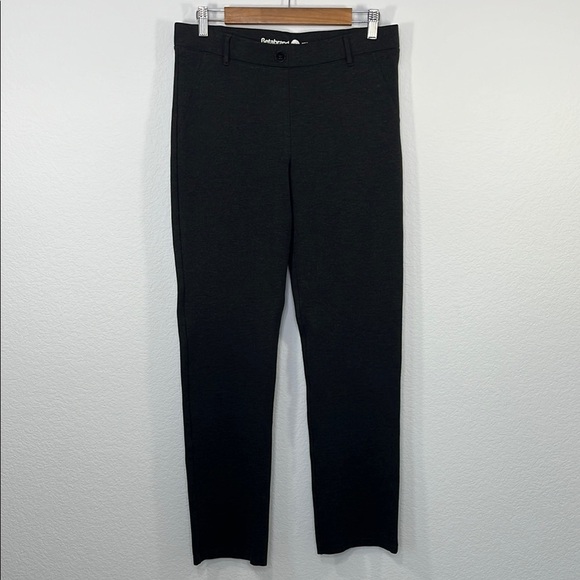 Betabrand Straight-Leg Classic Dress Pant Yoga Pant Charcoal Grey size Large - Picture 2 of 13